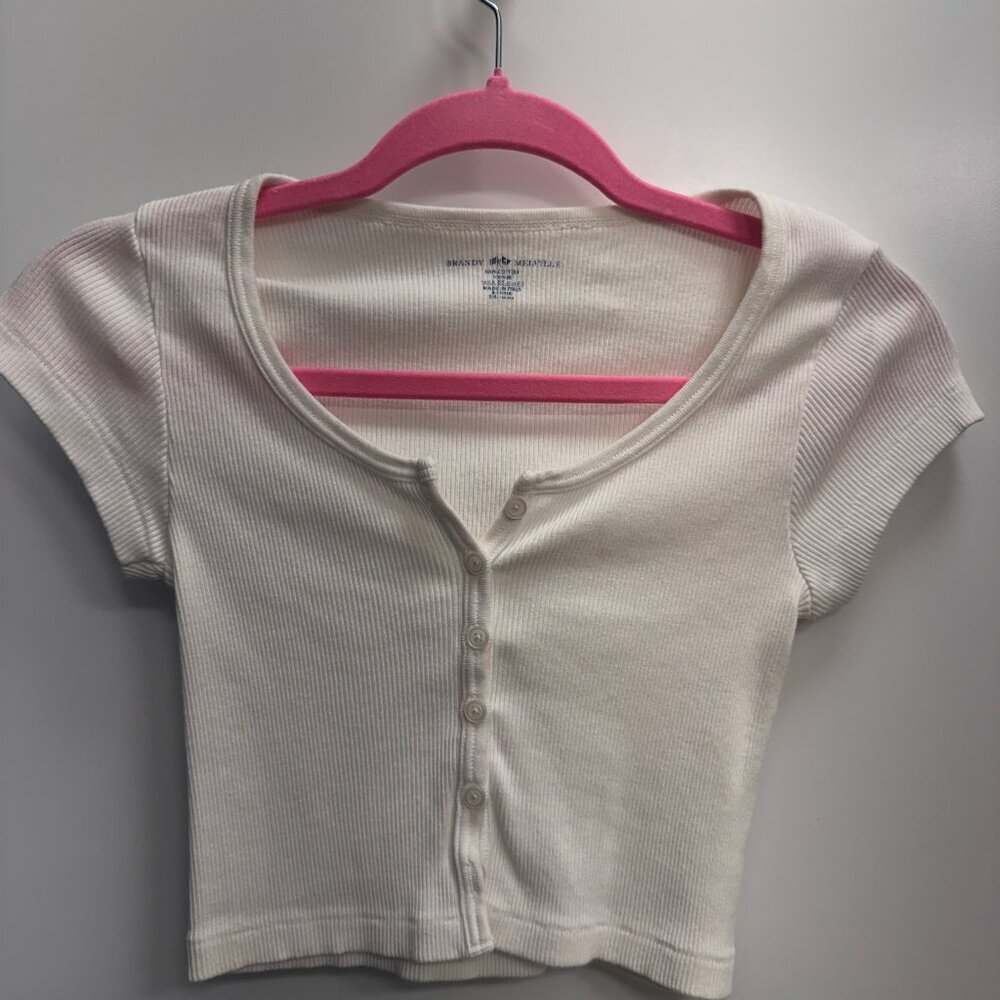 Brandy melville button down crop